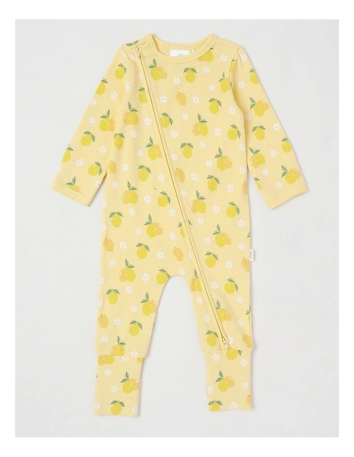 Essentials Rib Lemons Coverall in Yellow image 1