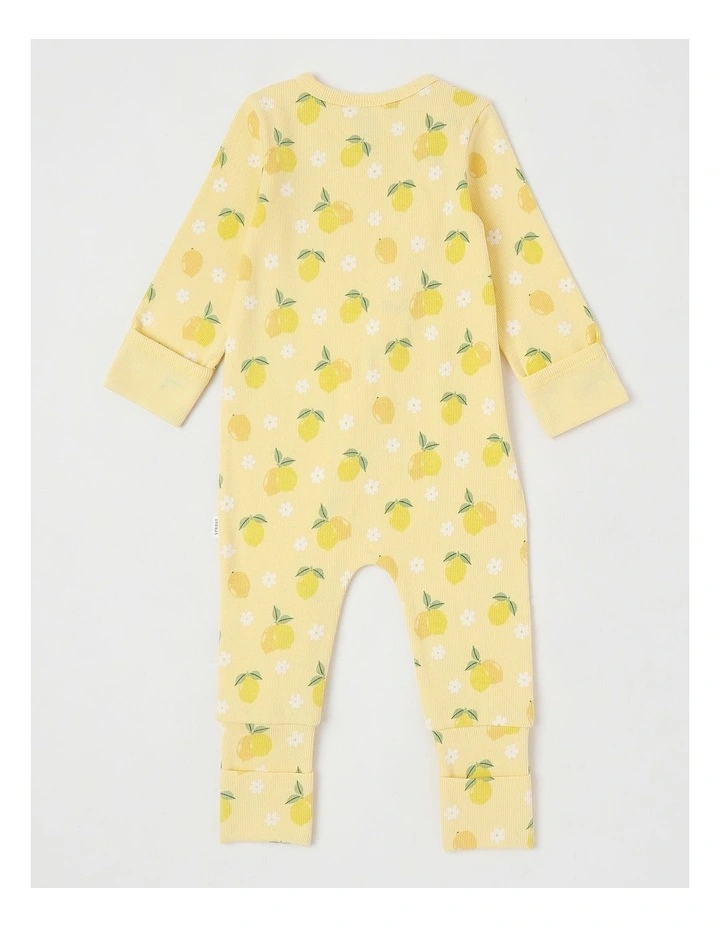 Essentials Rib Lemons Coverall in Yellow image 3
