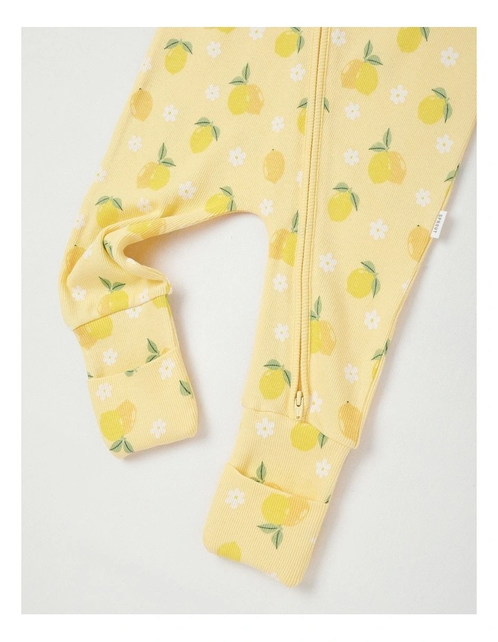 Essentials Rib Lemons Coverall in Yellow image 4