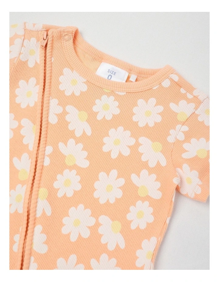 Essentials Daisy Romper in Peach image 2
