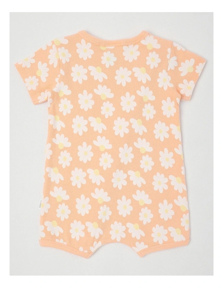 Essentials Daisy Romper in Peach image 3