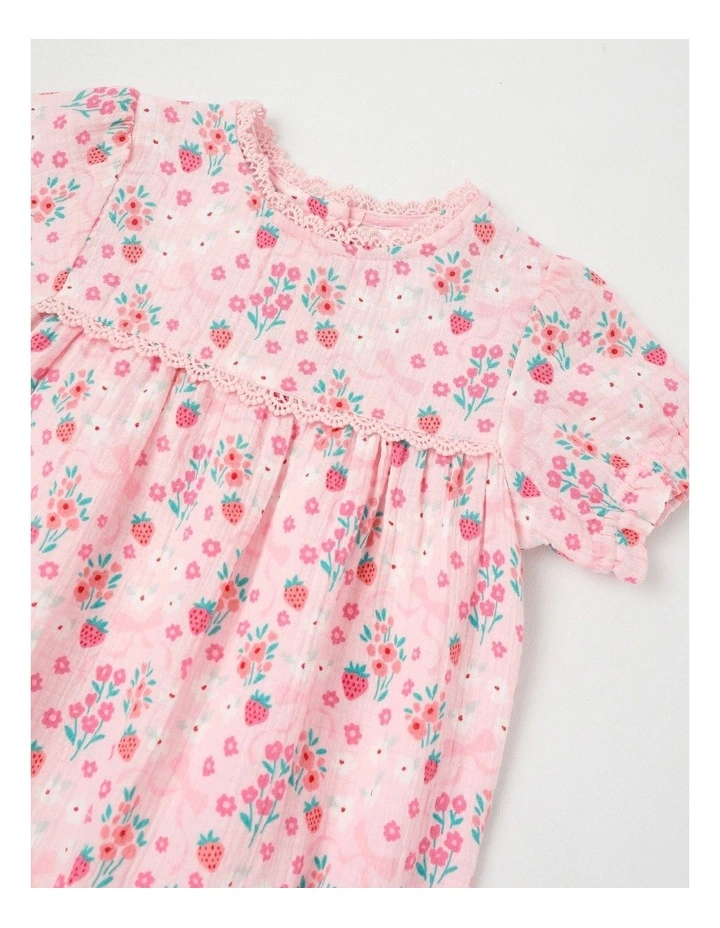 Berry Bow Double Cloth Bodysuit in Blush image 2