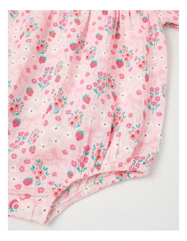 Berry Bow Double Cloth Bodysuit in Blush image 4