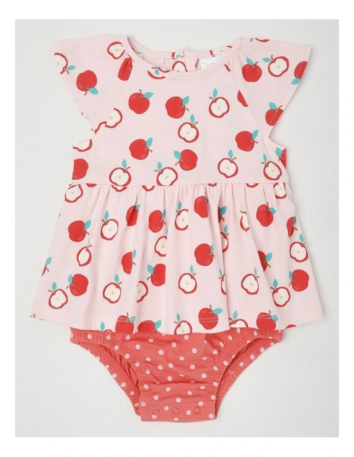 Apple Flutter Sleeve Bodysuit in Blush image 1