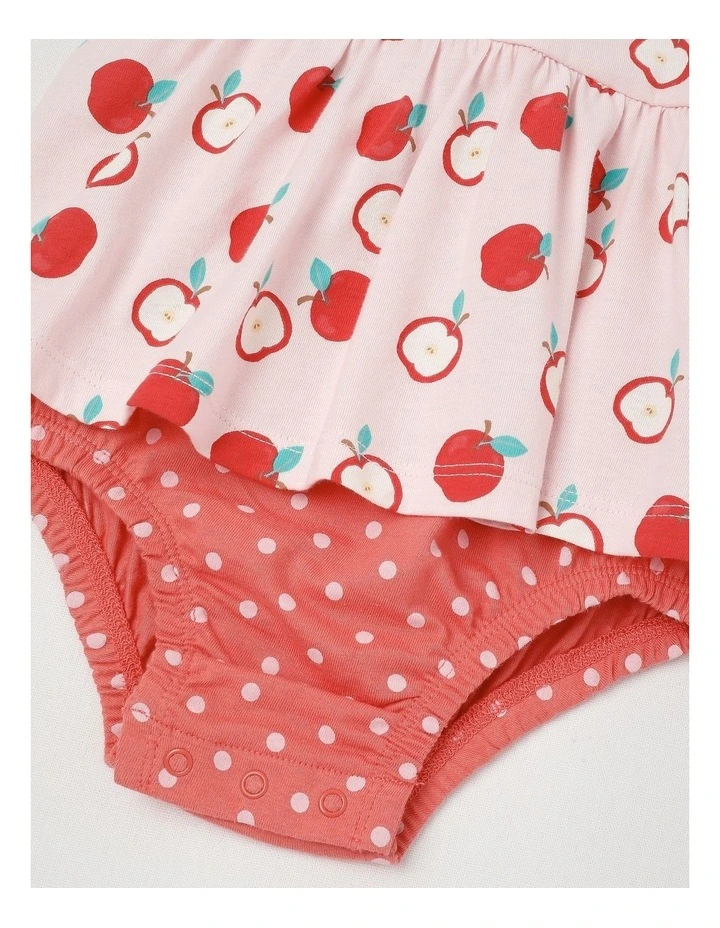 Apple Flutter Sleeve Bodysuit in Blush image 4