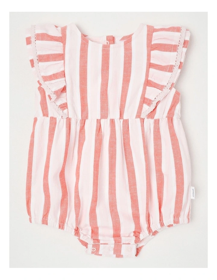 Stripe Frill Bodysuit Blush image 1