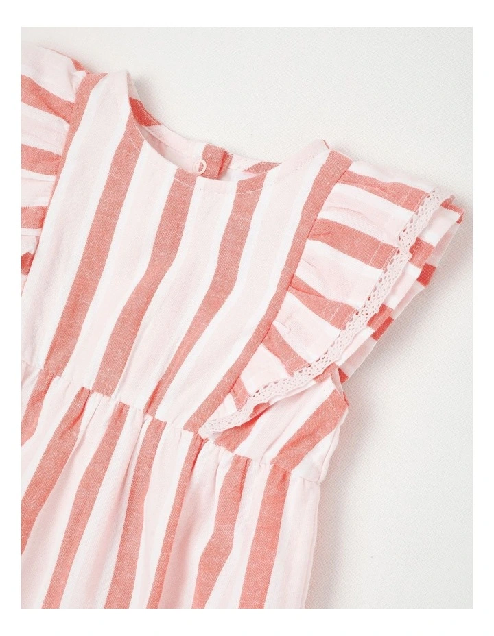 Stripe Frill Bodysuit Blush image 2