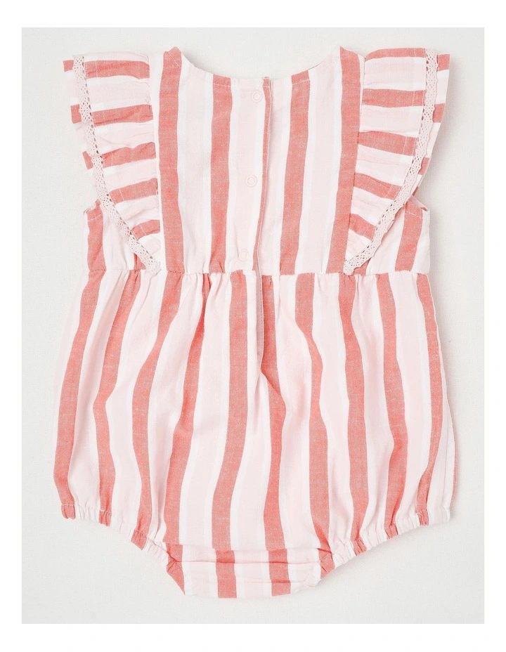 Stripe Frill Bodysuit Blush image 3