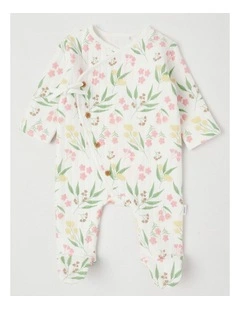 Gumnut Floral Coverall in White