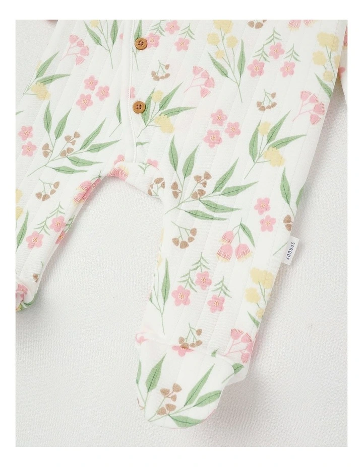 Gumnut Floral Coverall in White image 4
