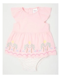 Palm Flutter Sleeve Bodysuit in Light Pink