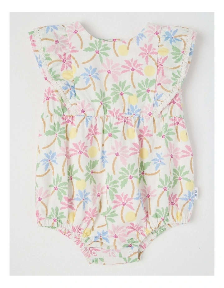 Rainbow Palm Bodysuit in White image 1