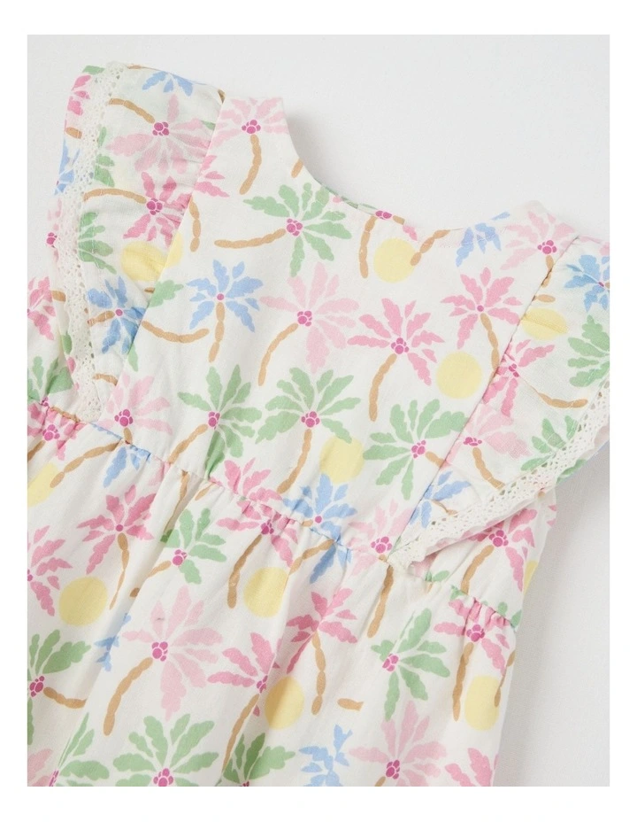 Rainbow Palm Bodysuit in White image 2