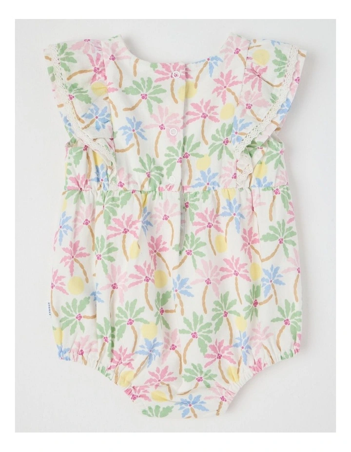 Rainbow Palm Bodysuit in White image 3