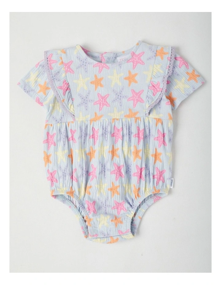 Starfish Crinkle Bodysuit in Light Blue image 1