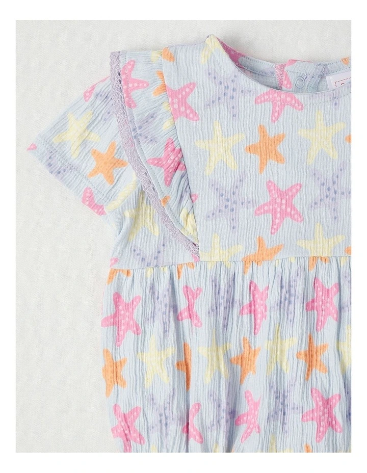 Starfish Crinkle Bodysuit in Light Blue image 2