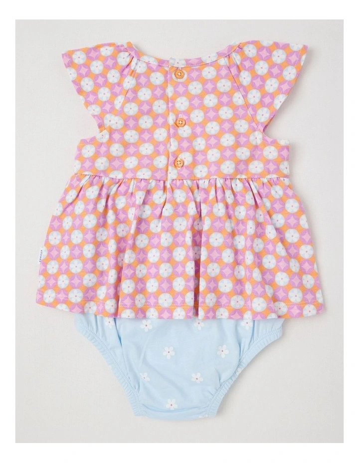 Geo Floral Flutter Sleeve Bodysuit in Assorted image 3