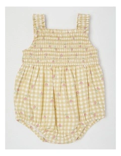Shirred Bodysuit in Yellow