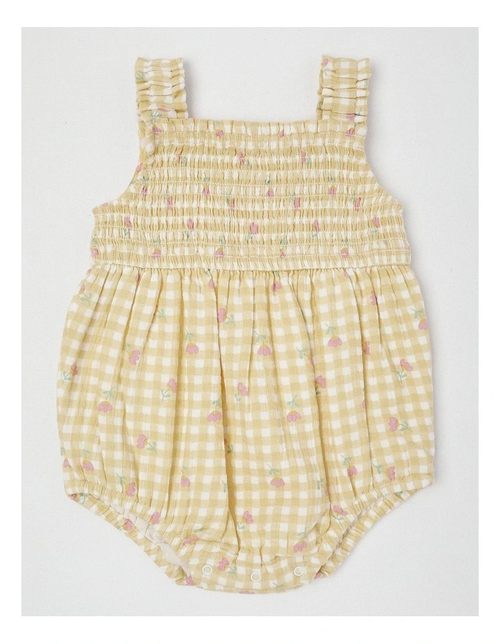Shirred Bodysuit in Yellow image 1