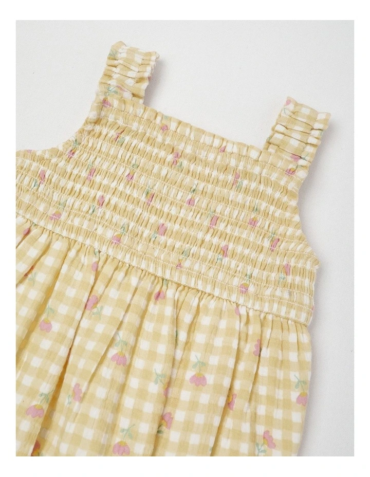 Shirred Bodysuit in Yellow image 2