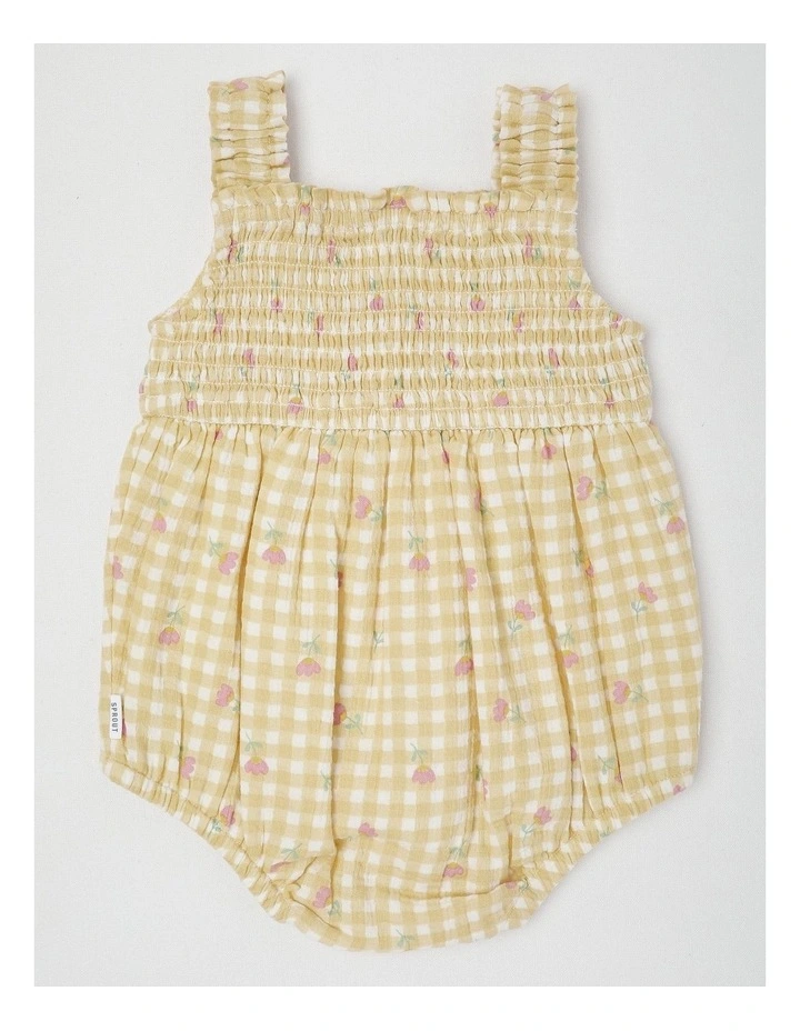 Shirred Bodysuit in Yellow image 3