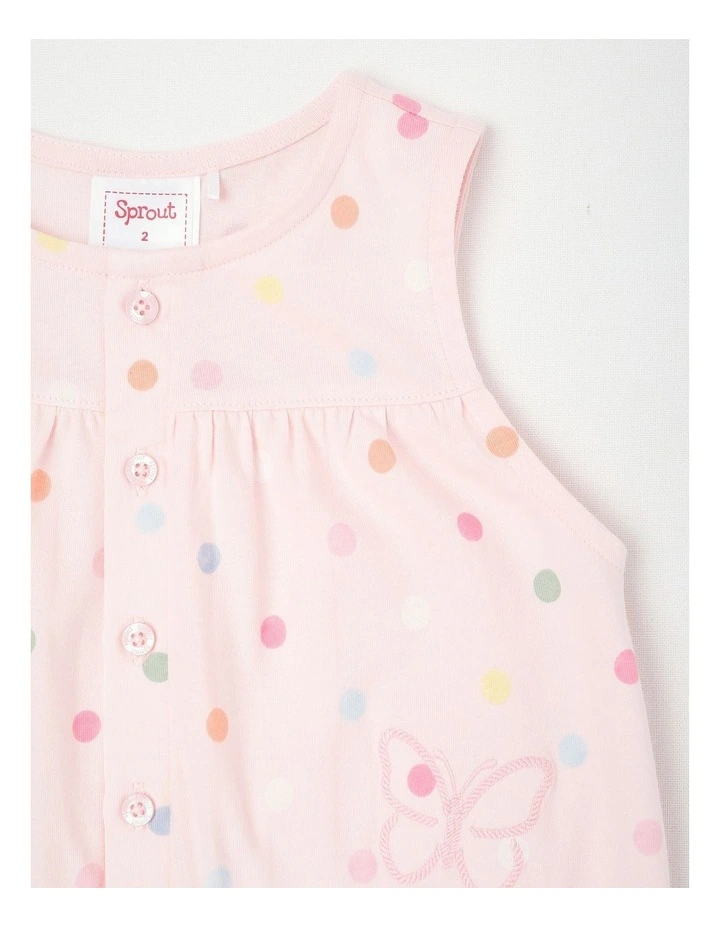 Butterfly Placket Romper Blush image 2
