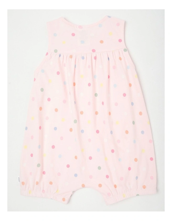 Butterfly Placket Romper Blush image 3