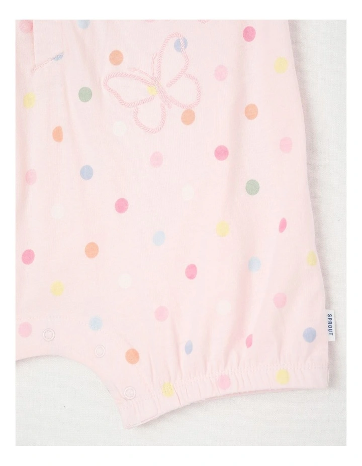 Butterfly Placket Romper Blush image 4