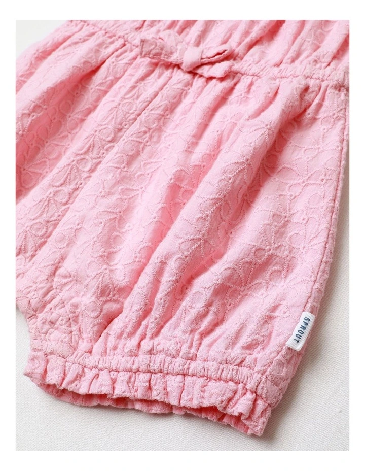 Broderie Fashion Playsuit in Rose image 4