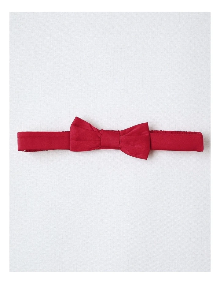 Occasion Satin Bow Dress in Lipstick image 5