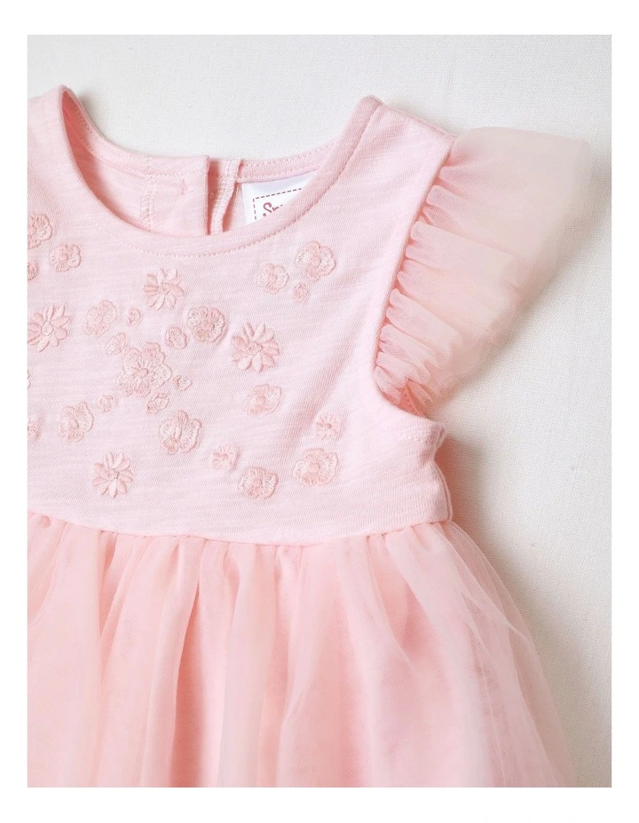 Occasion Embroidered Tulle Dress in Rose image 2