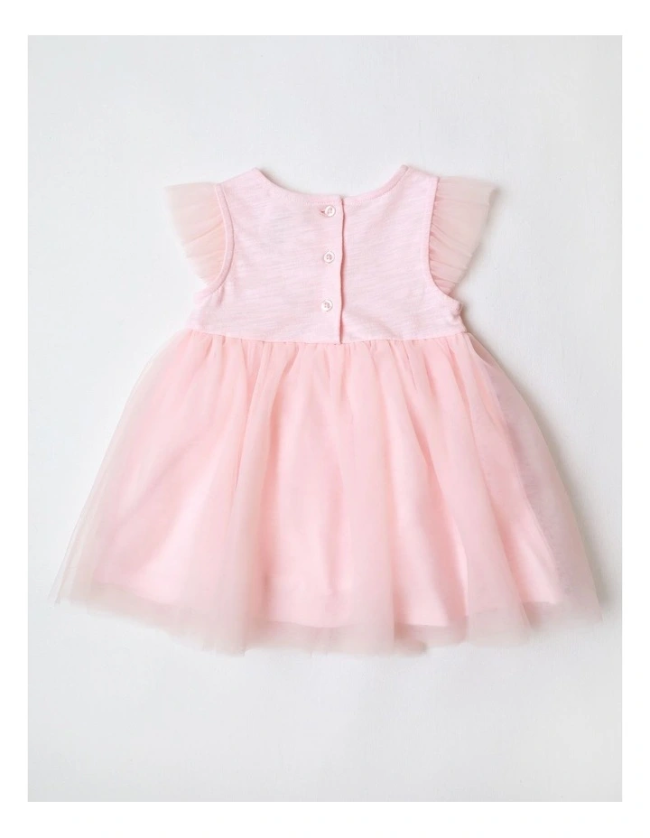 Occasion Embroidered Tulle Dress in Rose image 3