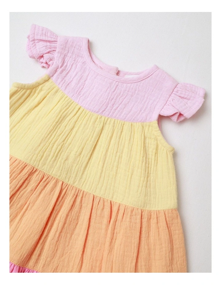 Crinkle Knit Tiered Dress in Assorted image 2