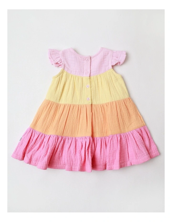 Crinkle Knit Tiered Dress in Assorted image 3