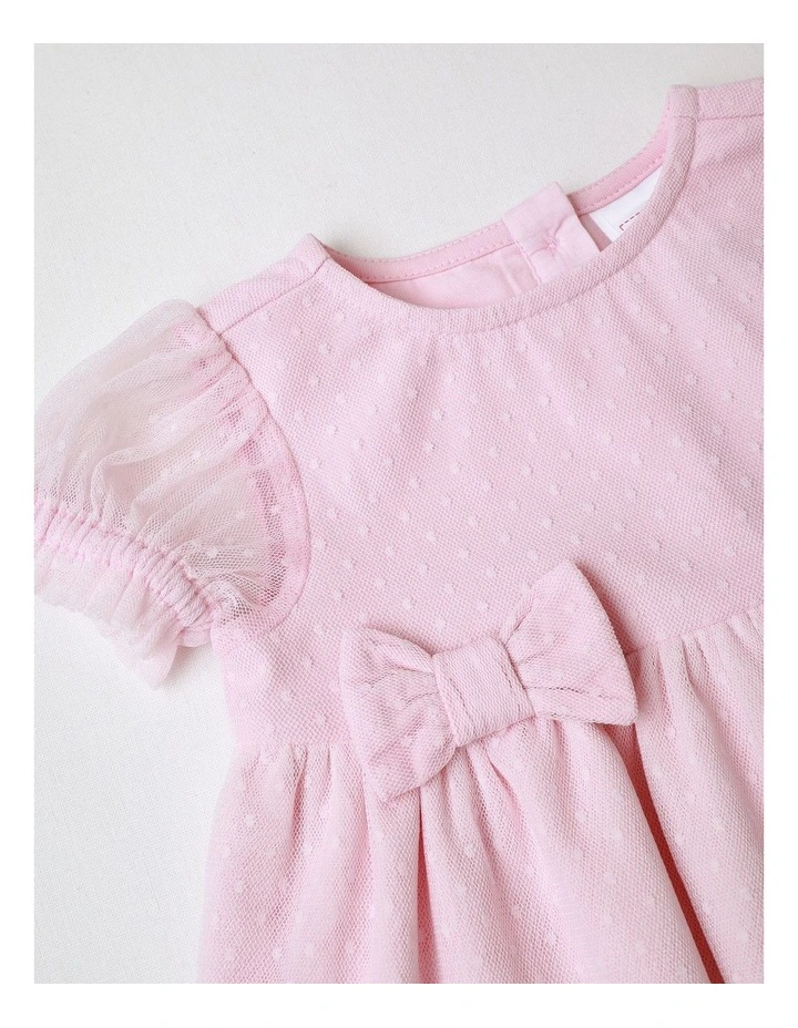 Polka Dot Tulle Dress in Light Pink image 2