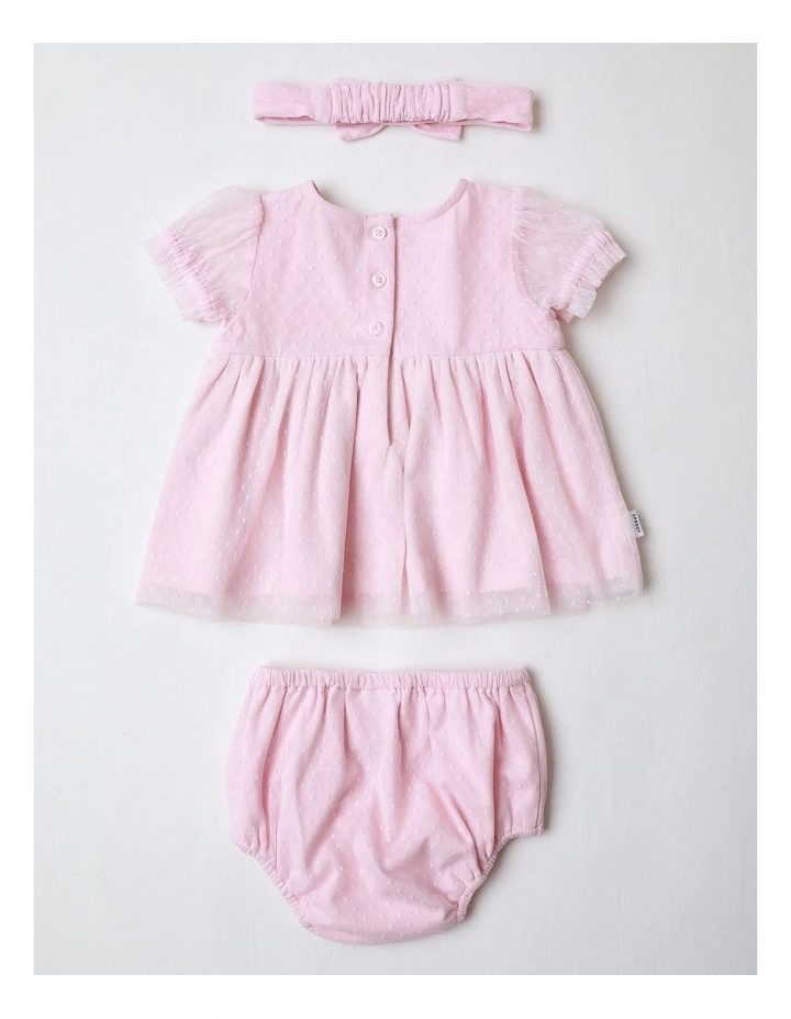 Polka Dot Tulle Dress in Light Pink image 3