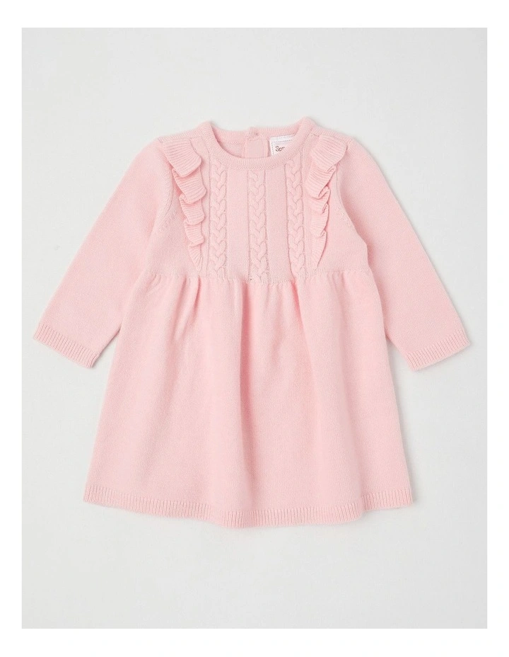 Fully Fashion Knit With Headband Dress in Blush image 1