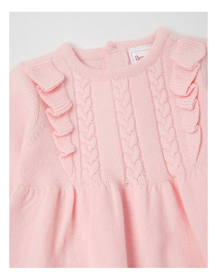 Fully Fashion Knit With Headband Dress in Blush image 2