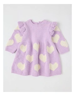 Chenille Dress in Light Purple