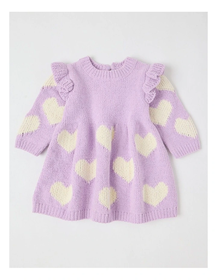 Chenille Dress in Light Purple image 1