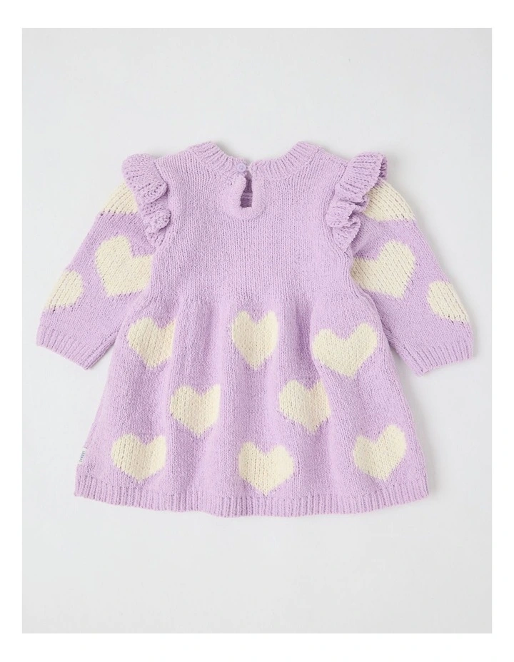 Chenille Dress in Light Purple image 3