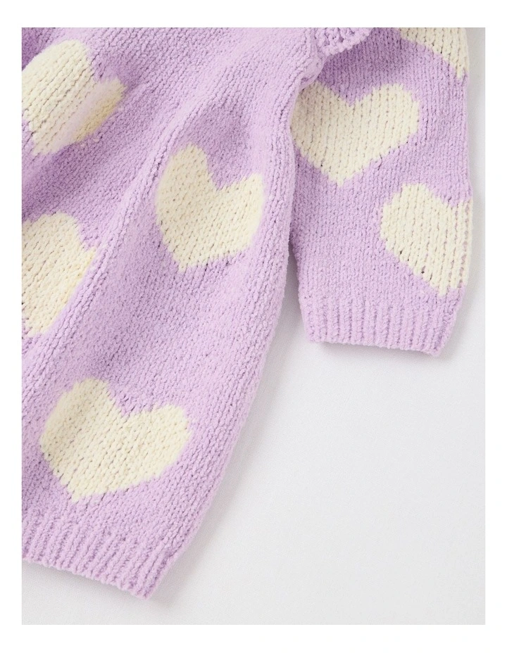 Chenille Dress in Light Purple image 4