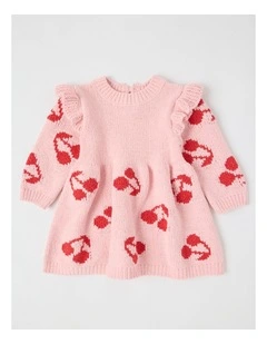 Chenille Dress in Pale Pink