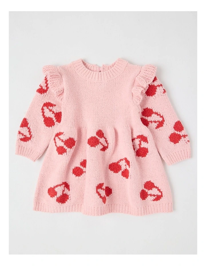 Chenille Dress in Pale Pink image 1