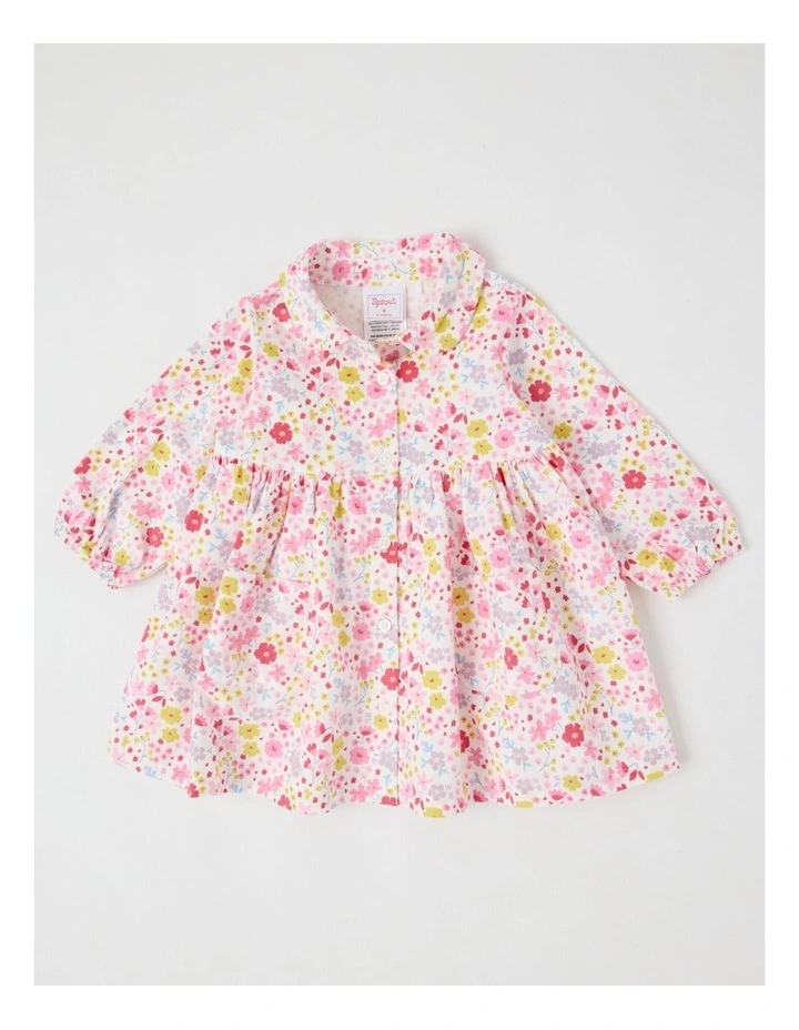 Babycord Ditsy Floral Pocket Dress in Assorted image 1