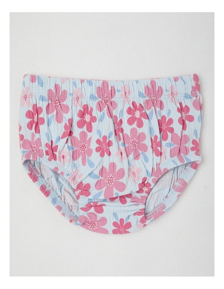 Floral Rick Rack Dress With Bloomers in Light Blue image 4