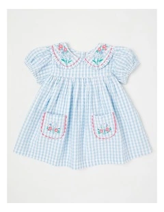 Peter Pan Pocket Dress in Light Blue