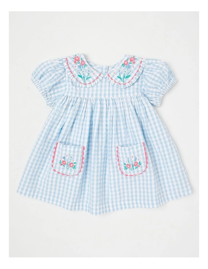 Peter Pan Pocket Dress in Light Blue image 1