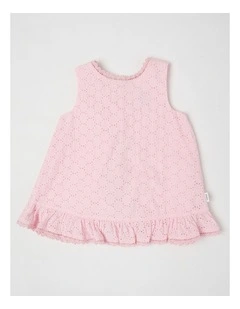 Broderie Dress in Light Pink