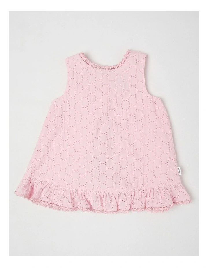 Broderie Dress in Light Pink image 1